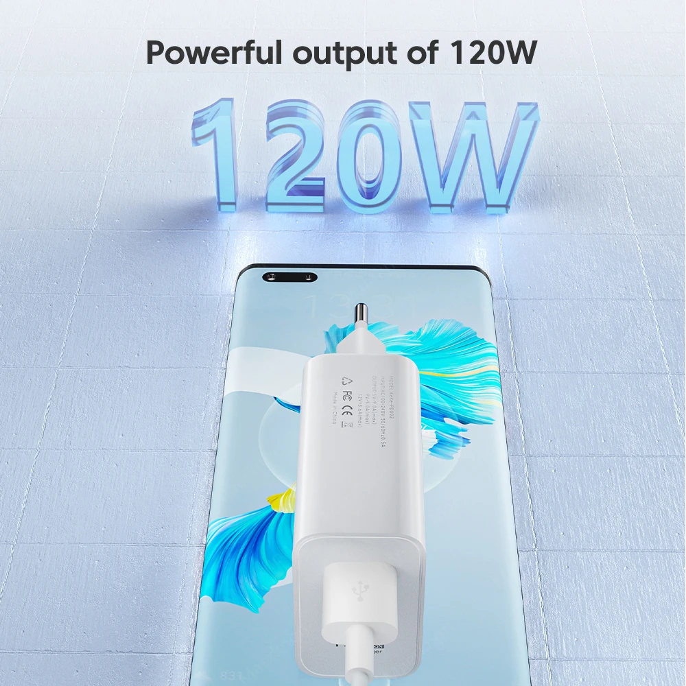 USB Charger 120W Quick Charge EU/US Plug Phone Charger Adapter For iPhone Samsung Xiaomi Huawei Type C Cable Fast Charge Charger