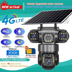 S7067811678754e80ac73e1634cb2208bX.webp Solar Camera 4G Sim Outdoor 3 Lens 3 Screen 10X Zoom PIR Human Detect Cameras Waterproof Night Vision CCTV Security Protection