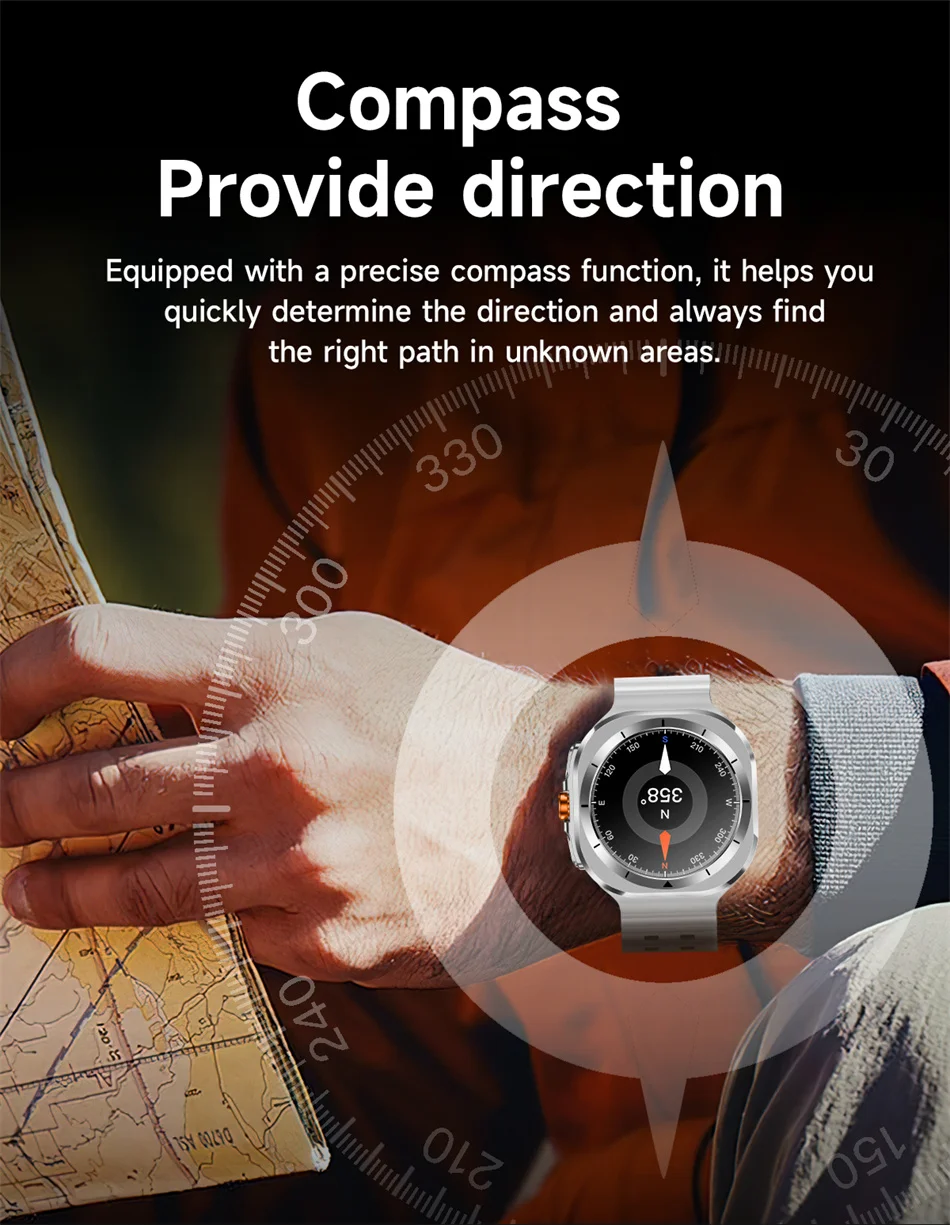 2025 New For Samsung Galaxy Watch 7 Ultra GPS NFC Smart Watch Men 1.43 " AMOLED Always Display IP68 BT Call Sports Smartwatches