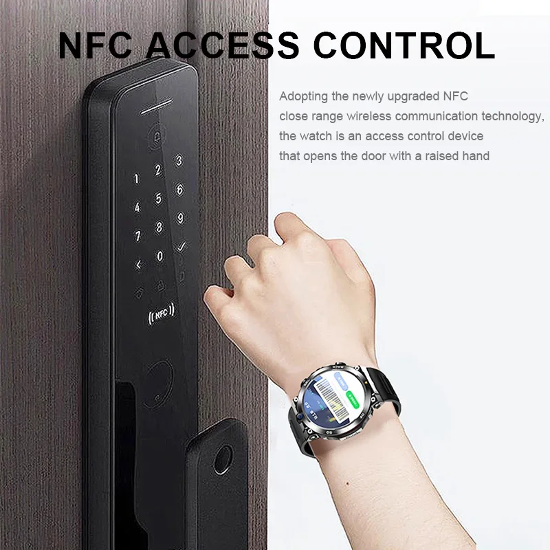 1.39-inch 4G Network SIM Card Smart Watch Dual Camera GPS Wifi NFC Rugged 64G-ROM Google Play IP67 Android Men Women Smartwatch