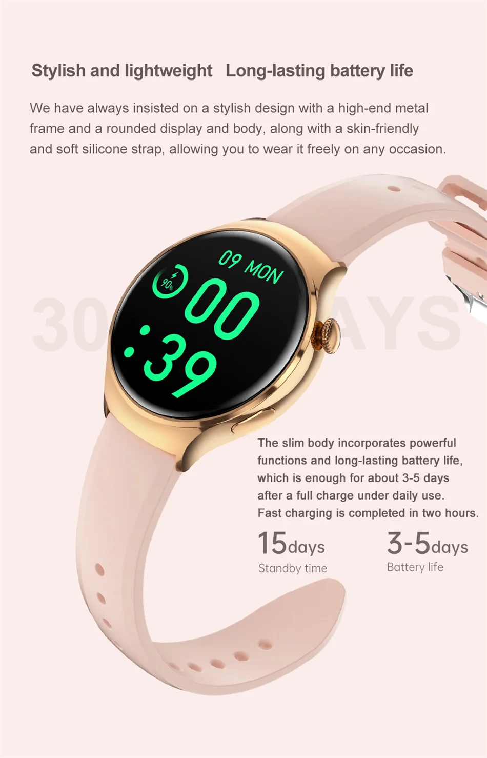 For Huawei WATCH 4 Smart Watch Women 360*360 AMOLED HD Screen NFC IP68 Waterproof Heart Rate Health Monitor Smartwatch 2025 New