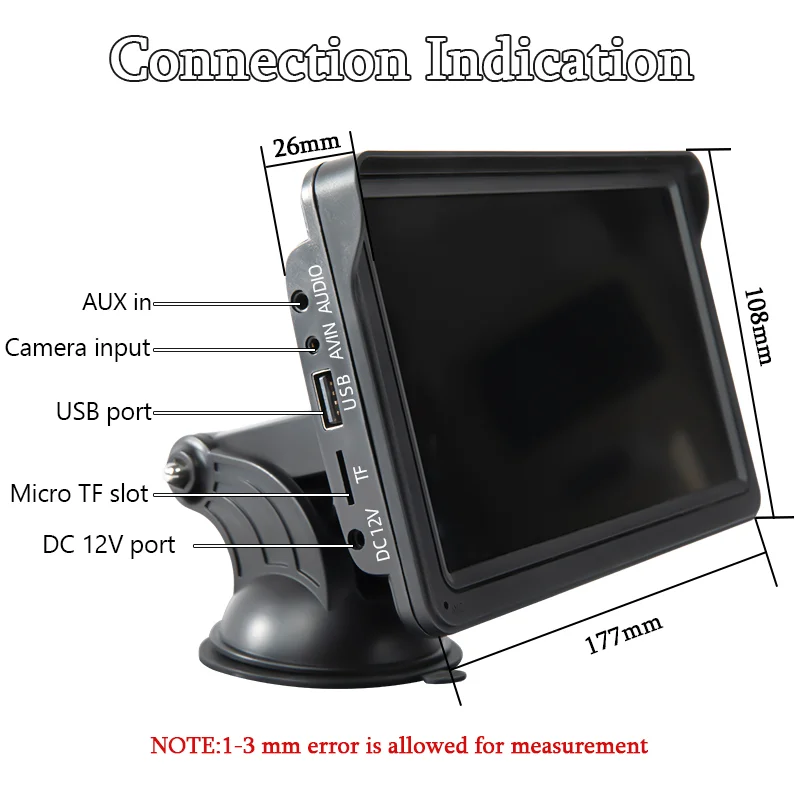 Hippcron 7inch Car Radio Multimedia Video Player Wireless Carplay And Wireless Android Auto Portable Universal Touch Screen