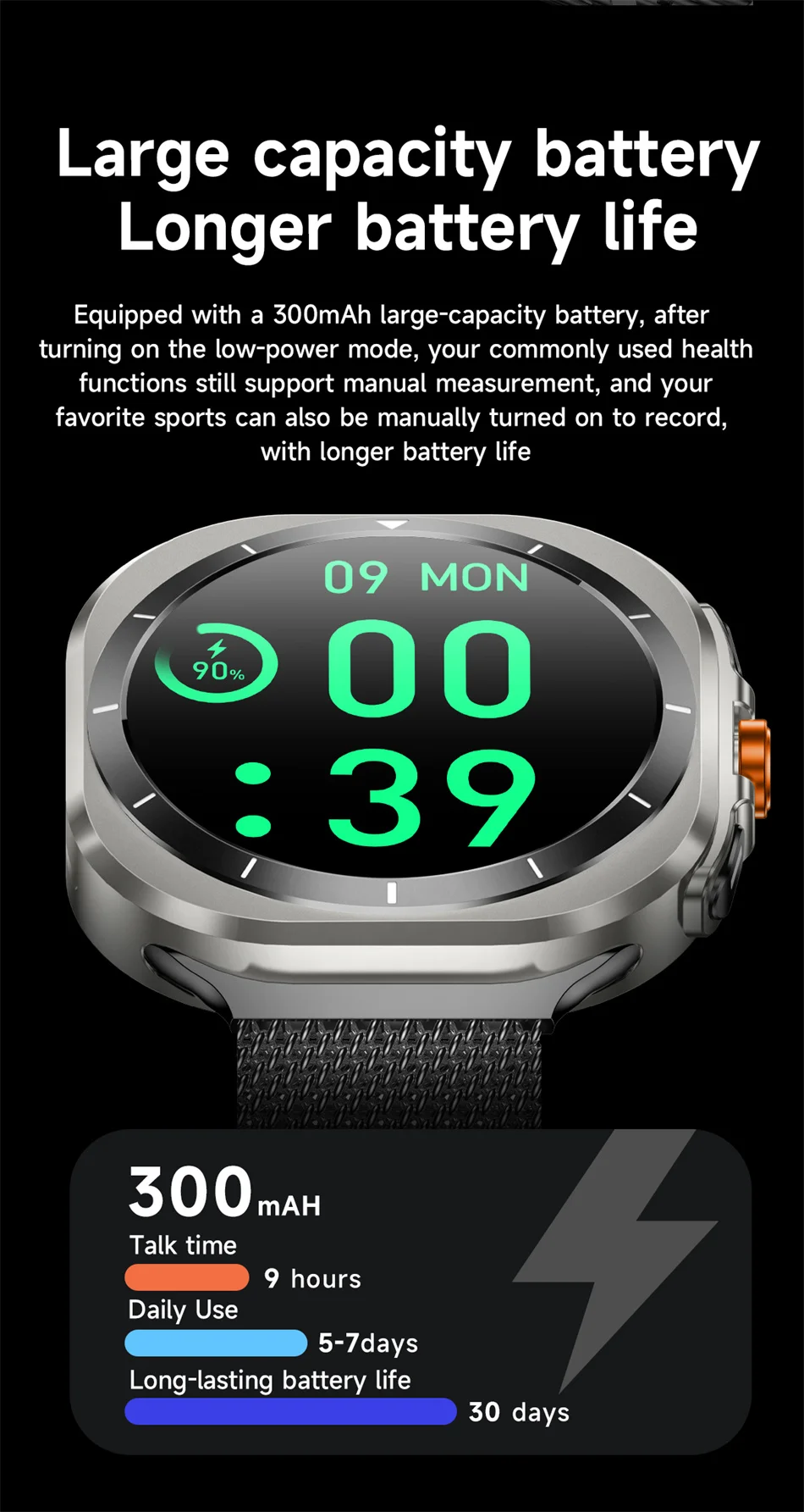 2025 New For Samsung Galaxy Watch 7 Ultra GPS NFC Smart Watch Men 1.43 " AMOLED Always Display IP68 BT Call Sports Smartwatches