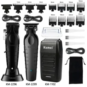 S760e13620bc44657a203adedc8b94a13b-1.webp Kemei Hair Clipper Kit KM-2296 KM-2299 KM-1102 Men's Electric Hair Trimmer Machine Professional Hair Cutting Machine Clipper