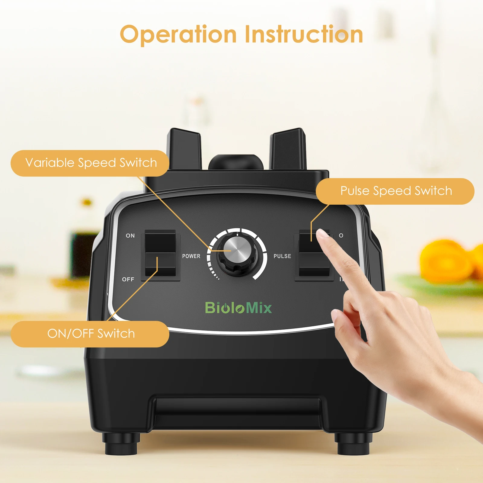 BPA Free 3HP 2200W Heavy Duty Grade Blender Mixer Juicer High Power Food Processor Ice Smoothie Bar Fruit Blender