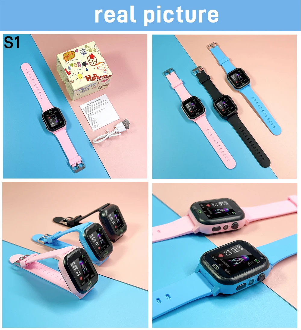 ﻿ Kids Smart Watch Phone 4G Sim Card 2G Internet SOS LBS Location Call Child SmartWatch Camera Waterproof Clock For Boys Girls
