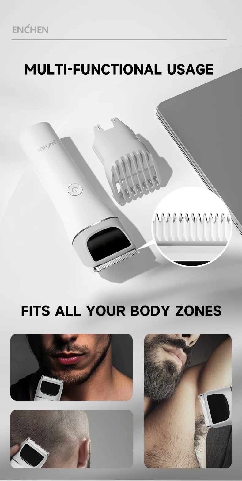 ENCHEN Hair Trimmer Professional Hair Cutting Machine Hair Clipper Cordless Haircut Electric Adjustable Trimmer for Men -Boost 2