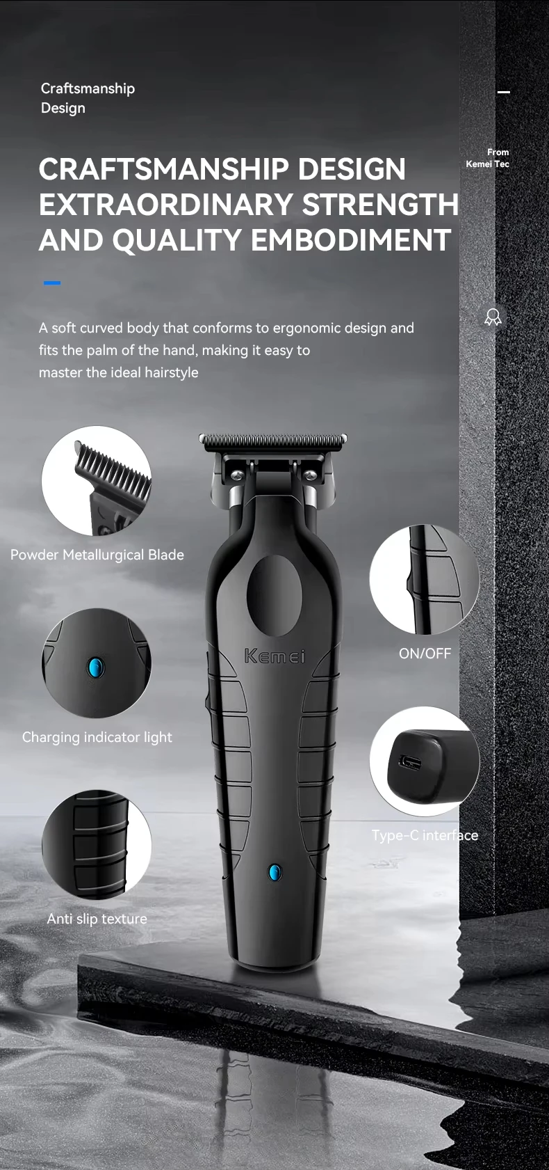 Kemei KM-2296 KM-2299 KM-1102 Professional Hair Clipper Kit Electric Shaver Male Hair Cutting Machine Men’s Cordless Trimmer