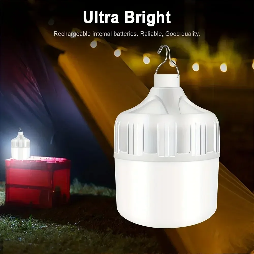 Portable Camping Light USB Rechargeable Led Bulb Emergency Lighting Flashlight Lights Outdoor Picnics Hanging Tent Light