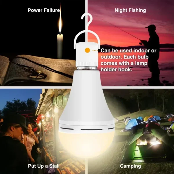 7/9/12/15W LED White/Warm Emergency Light Bulb E27 AC Rechargeable Battery Light Household Stair Passage Light Accessories