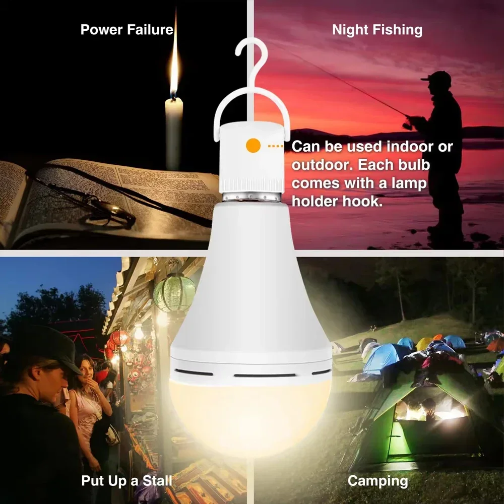 7/9/12/15W LED White/Warm Emergency Light Bulb E27 AC Rechargeable Battery Light Household Stair Passage Light Accessories