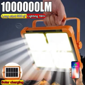NEW 20000mAh Solar Rechargeable Camping Lantern High Power Bank LED Tent Light Powerful Magnet Flashlight Repair Emergency Lamp