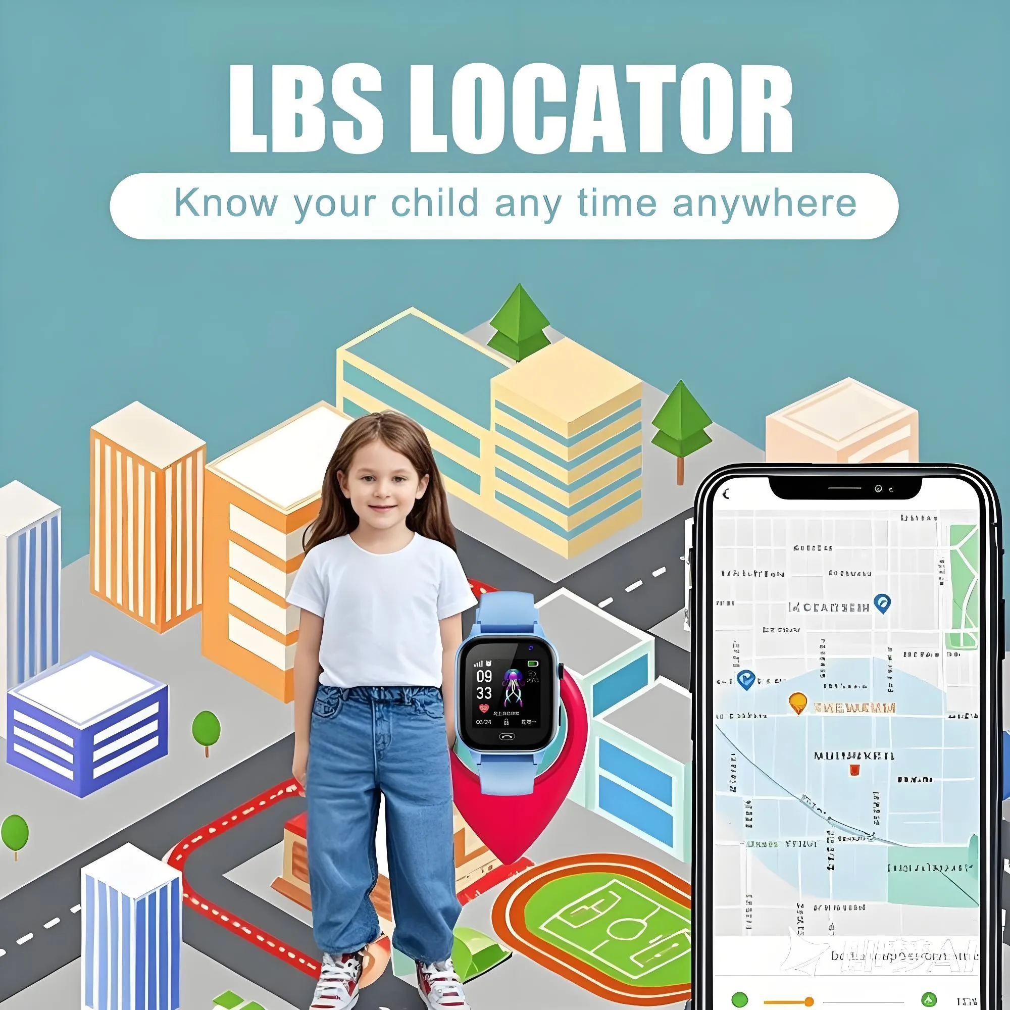 ﻿ Kids Smart Watch Phone 4G Sim Card 2G Internet SOS LBS Location Call Child SmartWatch Camera Waterproof Clock For Boys Girls