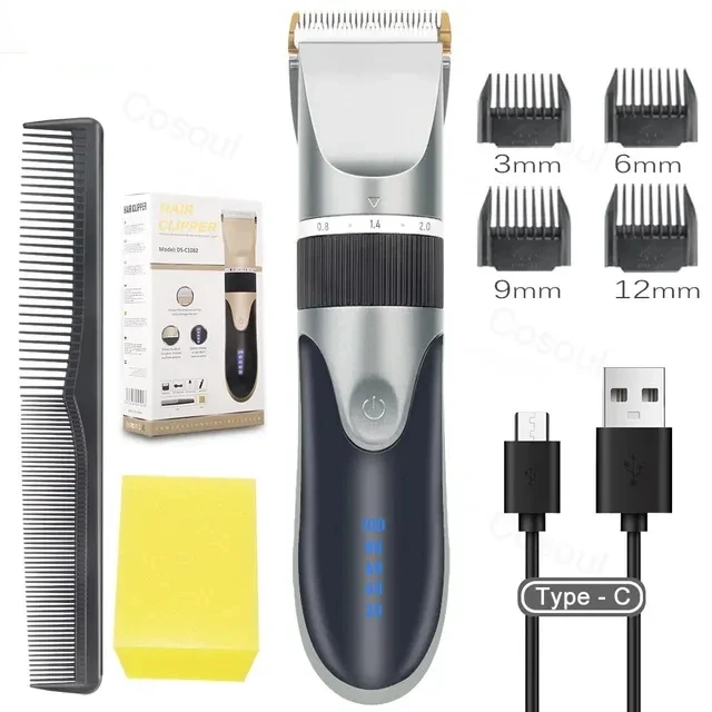 Hair Clipper Electric Barber Hair Trimmers For Men Adults Kids Cordless Rechargeable Hair Cutter Machine Professional