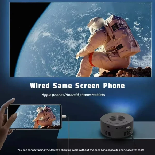 Smart Projector YT200 LED HD TV Video Projetor for HD Android Same Screen Home Cinema Outdoor Portable Projetor