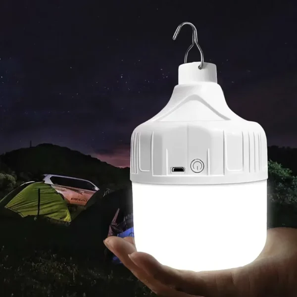 USB Rechargeable Camping Light Bulb Super Bright Portable LED 3 Modes Outdoor Lamp Emergency Fishing BBQ Tents Night Lighting