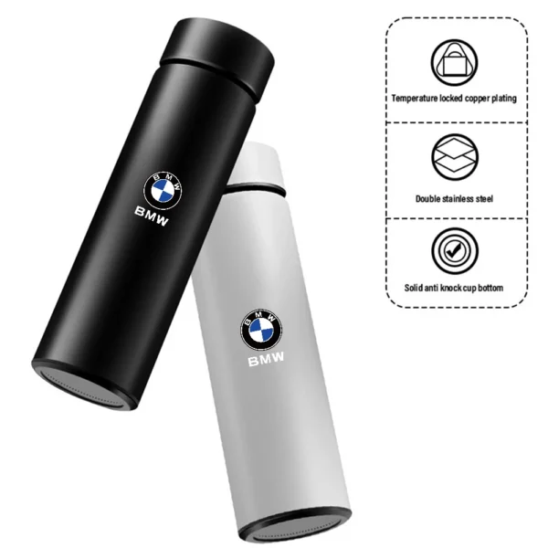 Car Stainless Steel Smart Thermos Mug Insulation Cup Led Digital Temperature Display For BMW E28 E30 E34 E36 M Performance X1 X2