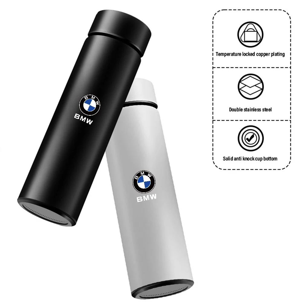 Car Stainless Steel Smart Thermos Mug Insulation Cup Led Digital Temperature Display For BMW E28 E30 E34 E36 M Performance X1 X2