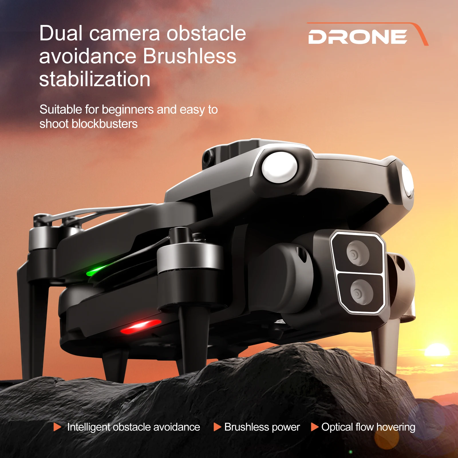 KBDFA Professional S119 Drone 8K With Dual Camera 5G WIFI Smart Obstacle Avoidance FPV Brushless Motor RC Quadcopter Mini Dron