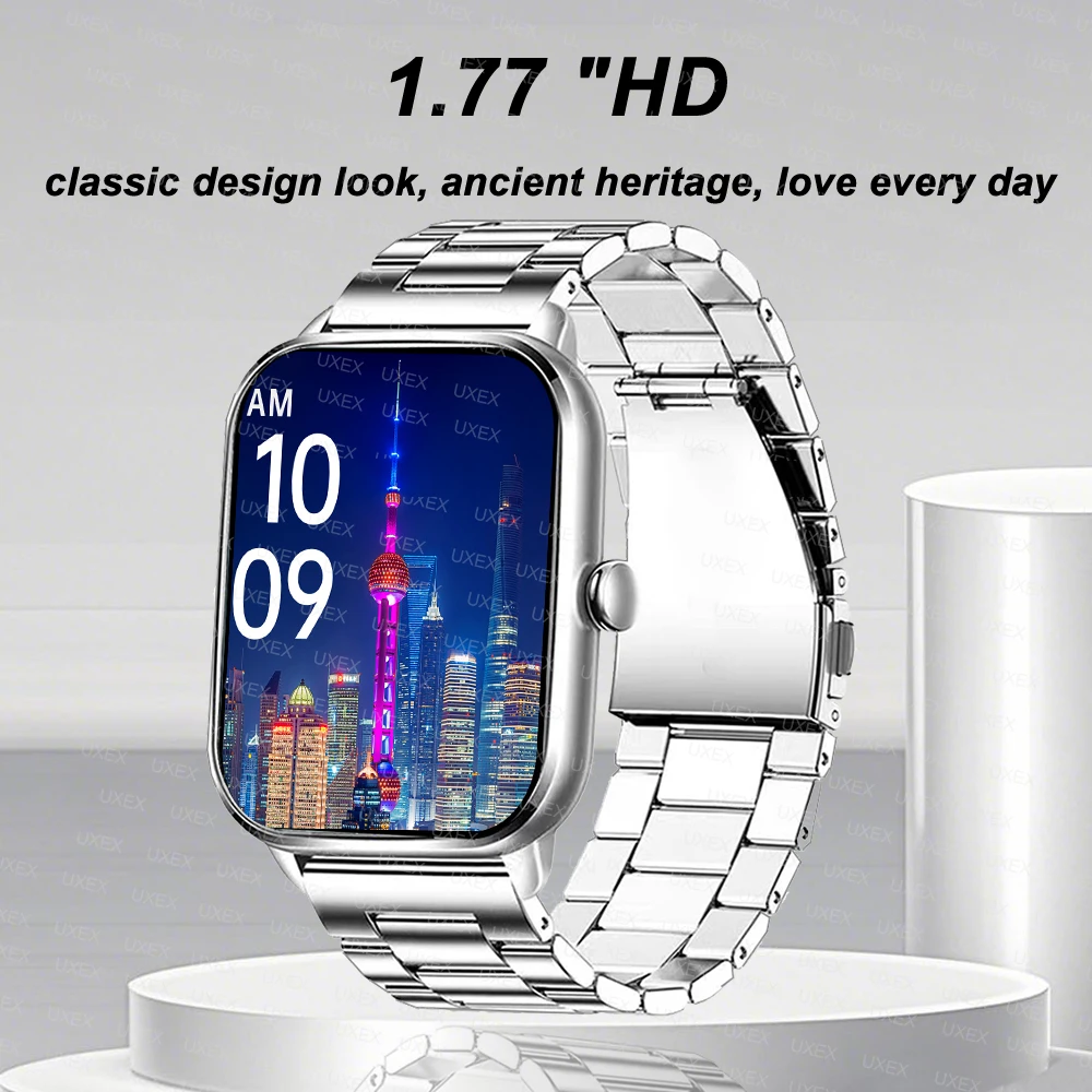 Smart Watch Plus Men Women 1.77 Full Touch Screen Sports Fitness Watch Bluetooth Call Android Phone Digital Multidial Smartwatch