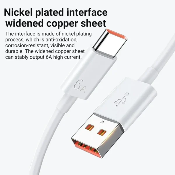 66W Super Fast USB Charger For Huawei Mate 40 50 P50 P60 Nova 10 Honor 90 100 X8b Magic 5 Lite 6 Pro Type C Charging 6A Cable 2m