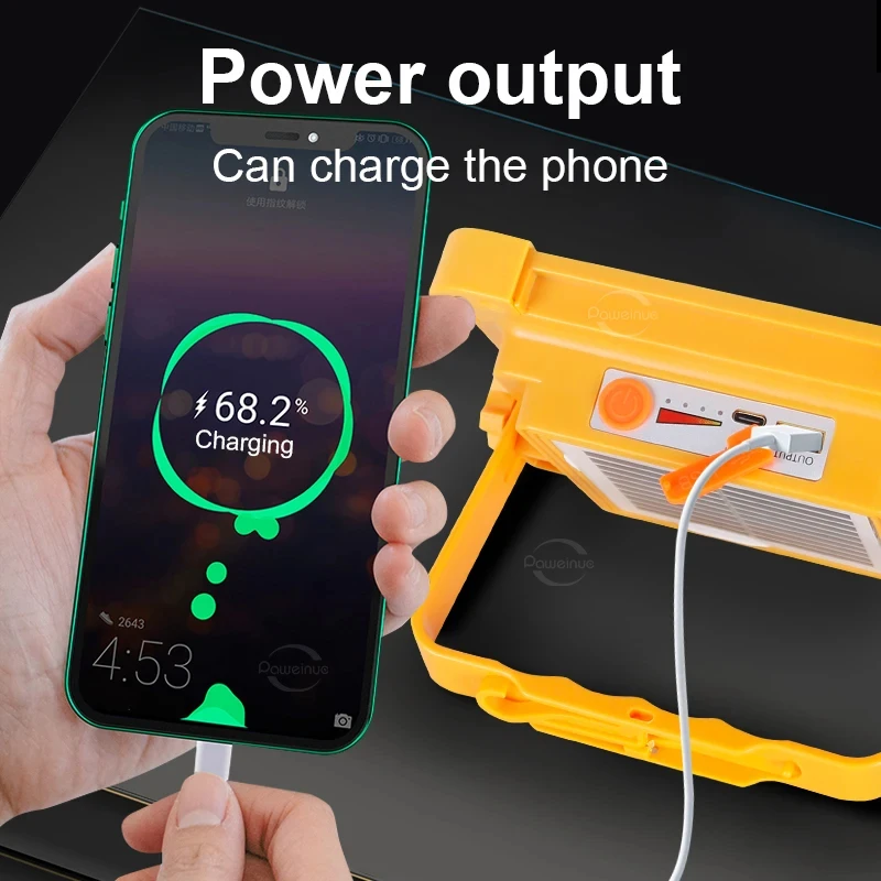 NEW 20000mAh Solar Rechargeable Camping Lantern High Power Bank LED Tent Light Powerful Magnet Flashlight Repair Emergency Lamp