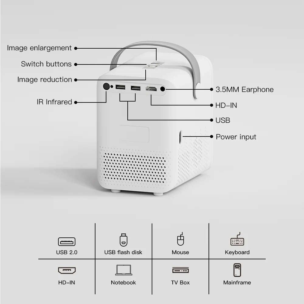HONGTOP P10 Global Version Smart TV WIFI Home Projector 1080P Android Projector 4GB 64GB Electric Focus Portable Projector