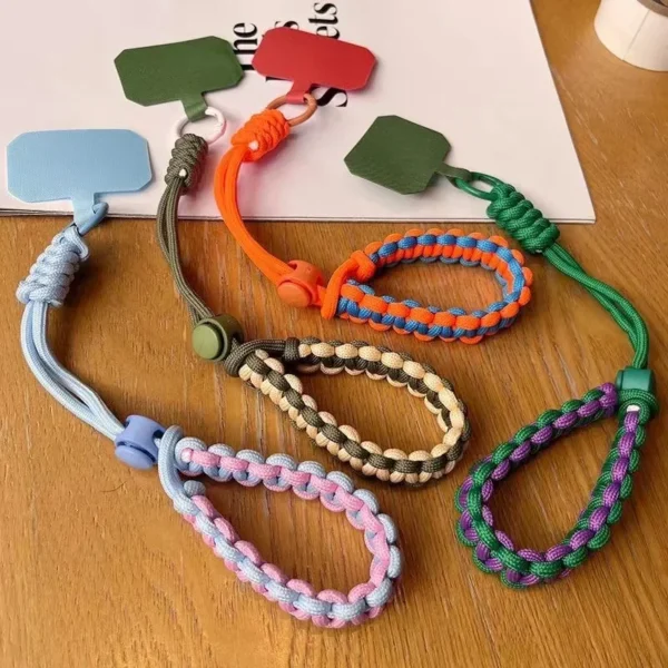 Cute Mobile Phone Lanyard Hanging Decoration Can Be Carried Twist Rope Anti-loss Pendant Fashion Strong Wrist Short Straps Band