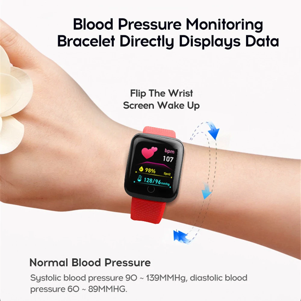 116plus Smart Watch For Men Women Gift 1.3 inch Screen Sports Fitness Watches Wristwatch Bluetooth 5.0 Calls Digital Smartwatch