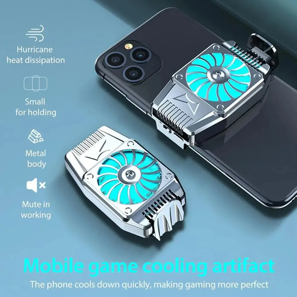 S82e1b3daac5445af82aa628629f6c62fG.webp Mobile Radiator Esports Air Cooling Quiet Portable Quick Cooling H15 Game Live Cooling Back Clip Bracket Semiconductor Turbine