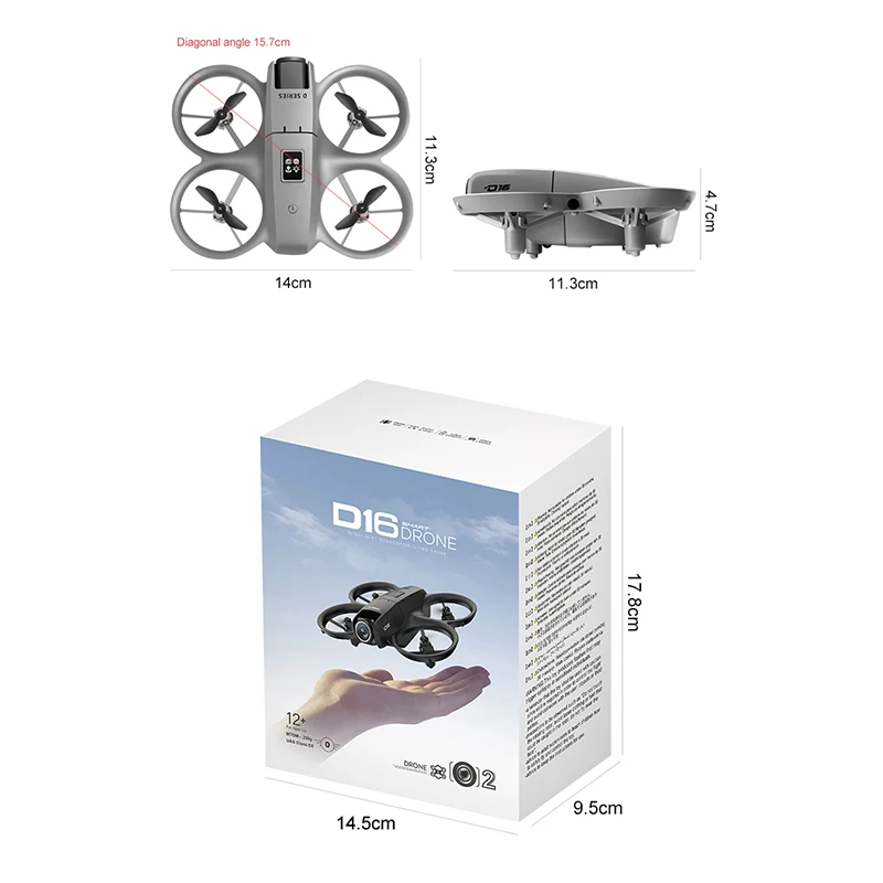 Xiaomi D16 Mini Drone Dual Camera 8K HDAerial Aircraft Obstacle Avoidance UAV Fixed Remote Control Airplane Gift Toys 20000M