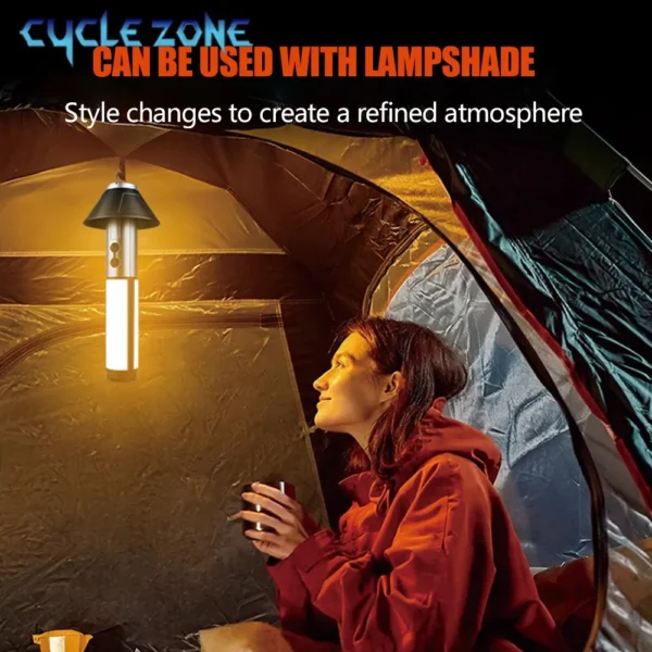 Multi-functional Camping Light 2 in 1 Rechargeable Telescopic Camping Lantern Flashlight with Hook Outdoor Emergency Work Light