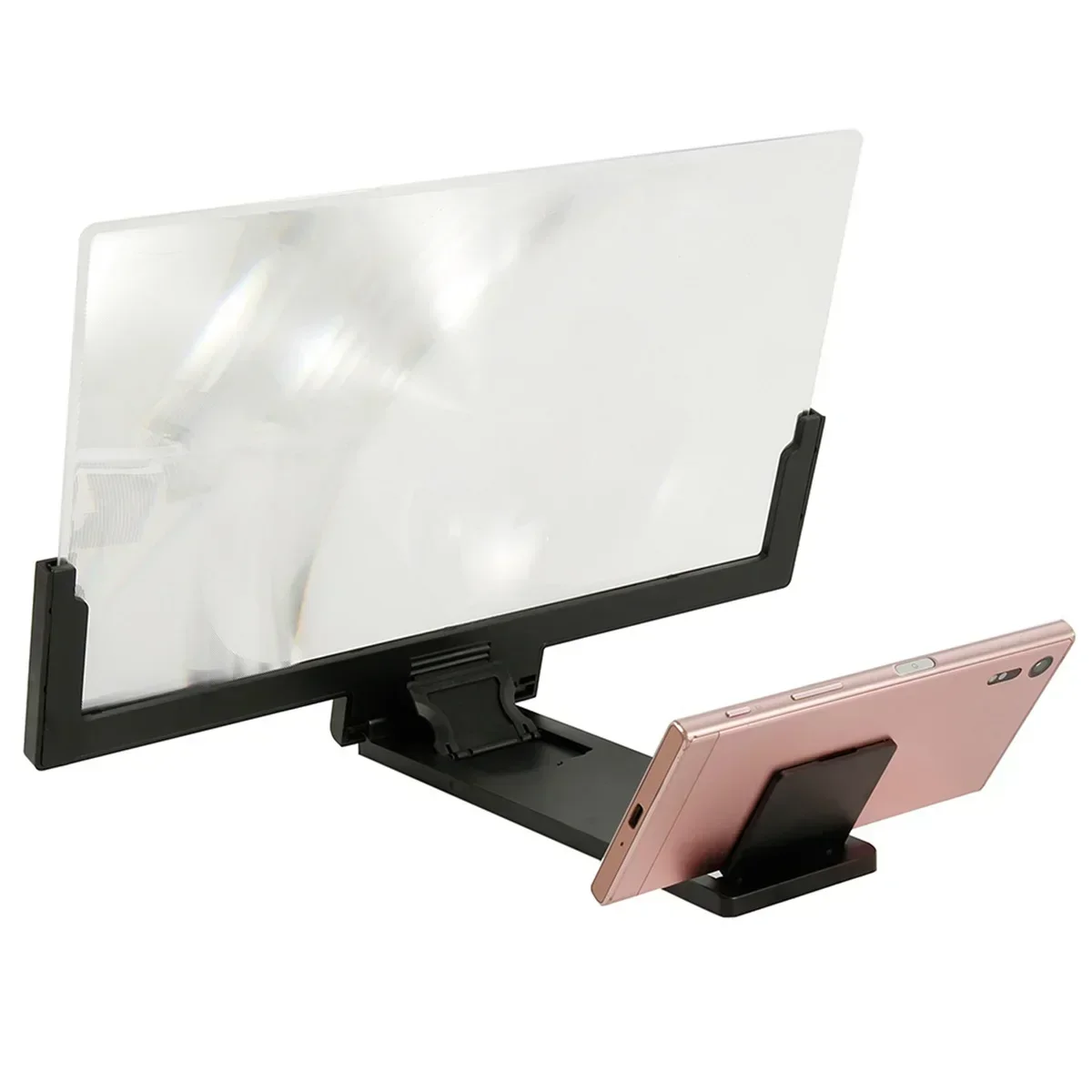 Foldable 3D High-definition Mobile Phone Screen Amplifier Landscape TV Movie Amplifier 14 inch Display Screen Phone Holder Stand