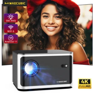 Magcubic 580ANSI Auto Focus Projector Android 11 4K 1080P Wifi6 Voice Control Allwinner H713  BT5.0 Home Cinema HY350 Pro