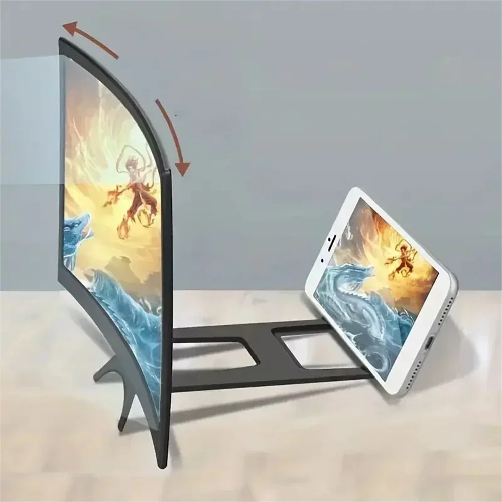 12 Inch Mobile Phone Screen Amplifier 3D Magnifying Glass Stand Magnifier HD Video Amplifier Phone Stand Enlarged Screen Bracket