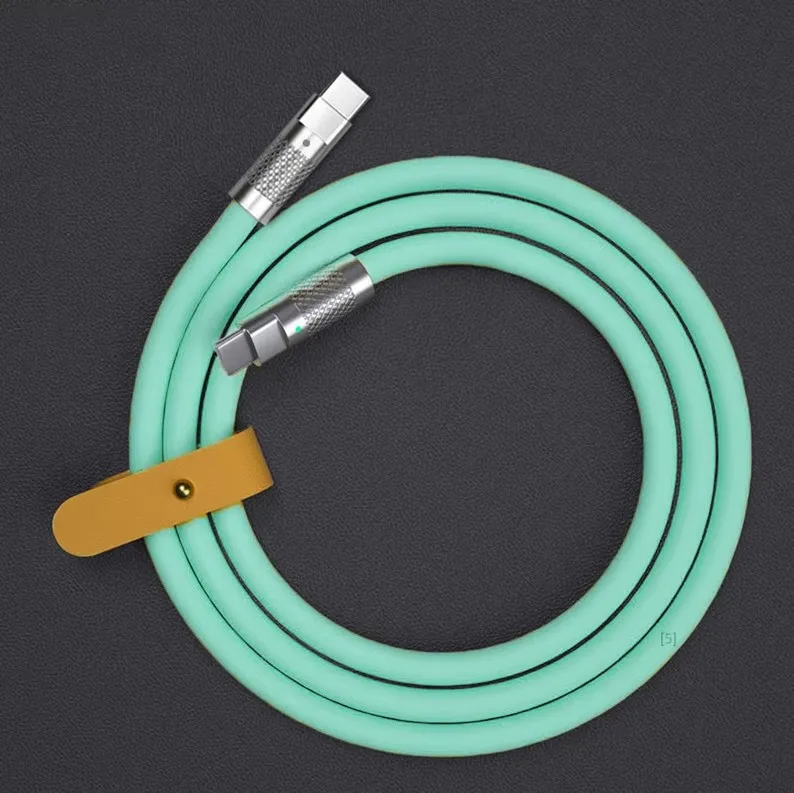 120w 6a Super Fast Charge PD Type C Liquid Silicone Cable Quick Charge 1M 2M Usb Cable Usb C to C Charger Cable