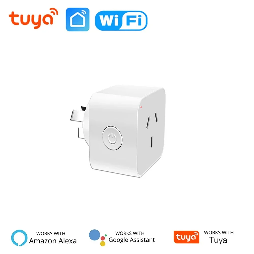 Tuya Smart Socket WiFi Intelligent AU Plug With Power Monitor Wireless Timing Socket Voice Control Works With Alexa Google Home