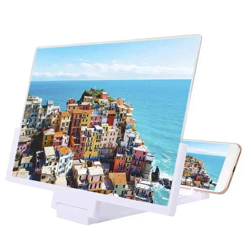 Foldable 3D High-definition Mobile Phone Screen Amplifier Landscape TV Movie Amplifier 14 inch Display Screen Phone Holder Stand