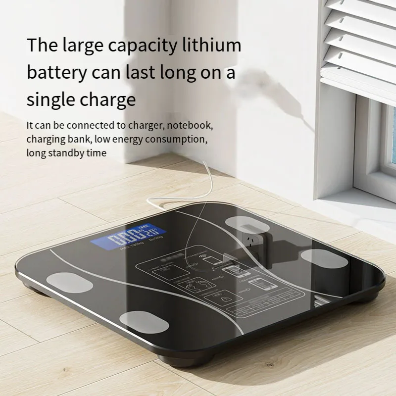 New charging smart app synchronizes body fat scales bathroom digital proportions Bluetooth weight loss body fat scales