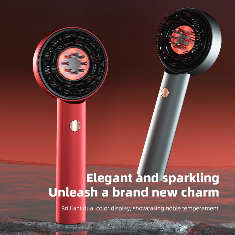 Electric scalp massager hairdressing comb infrared light wave scalp applicator essence liquid nursing intr