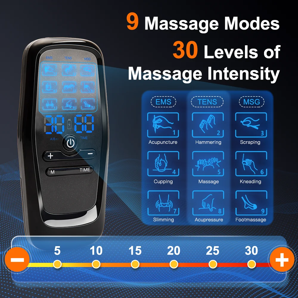Physiotherapy Tens Muscle Stimulator Electric Ems Acupuncture Body Massage Digital Therapy Slimming Machine Electro Stimulator