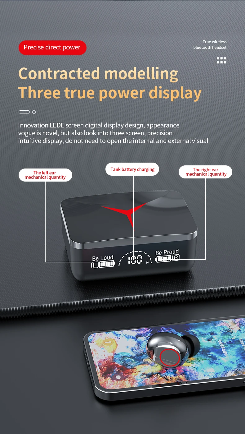 M90 Bluetooth Earphones Wireless Bluetooth In Ear High Power Noise Reduction Ultra Long Endurance Sports Esports Earphones