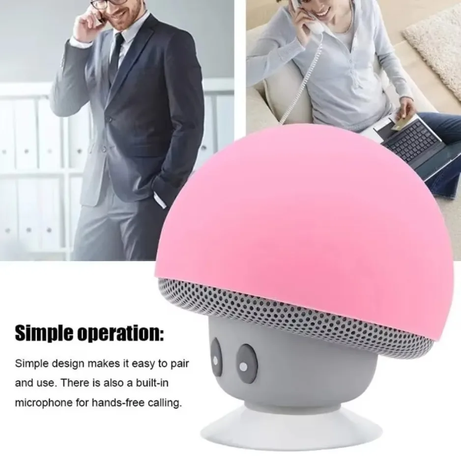 XIKCU Bluetooth Mushroom Speaker Waterproof Can Be Used as a Mobile Phone Holder Suitable for Family Parties and Small Parties