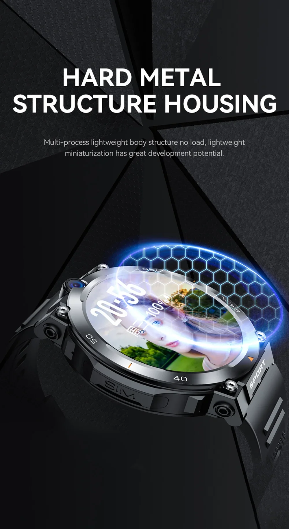 1.39-inch 4G Network SIM Card Smart Watch Dual Camera GPS Wifi NFC Rugged 64G-ROM Google Play IP67 Android Men Women Smartwatch