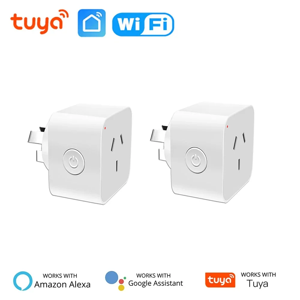 Tuya Smart Socket WiFi Intelligent AU Plug With Power Monitor Wireless Timing Socket Voice Control Works With Alexa Google Home