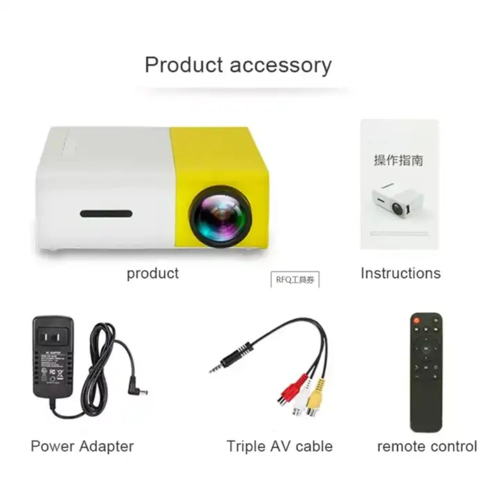Mini Projector YG300 Pro LED supports 1080P full HD portable laser audio HDMI USB video projector