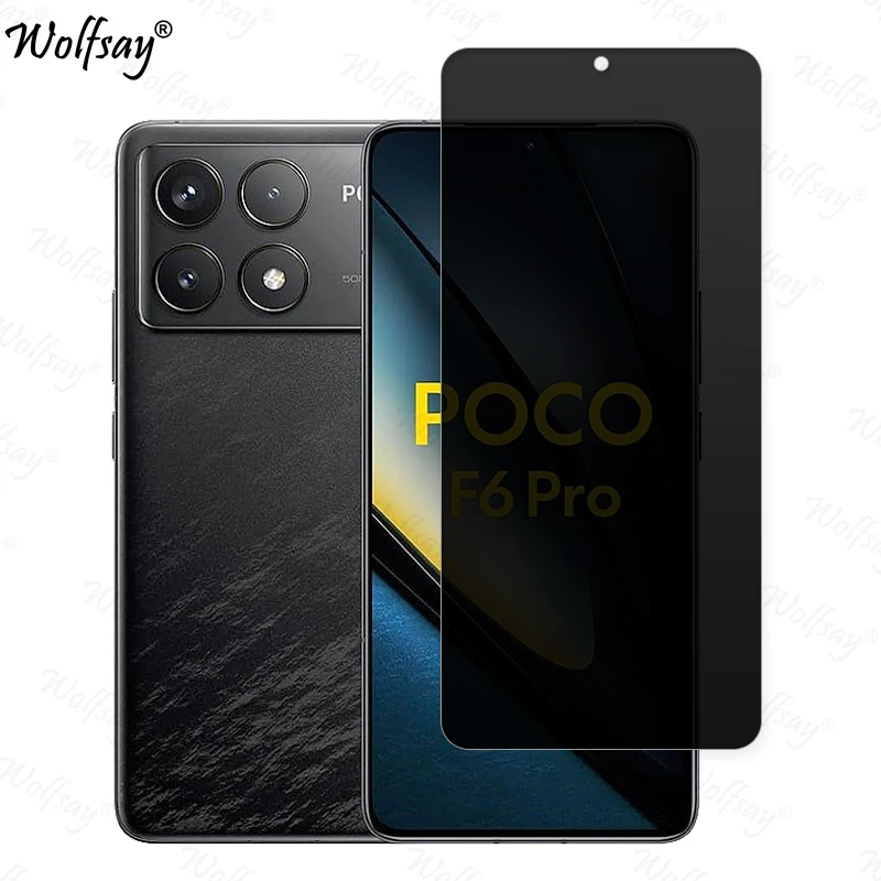 Privacy Screen Protector For Xiaomi Poco F6 Pro Anti-Spy Tempered Glass For Poco F6 M6 X6 Pro Camera Glass For Poco F6 Pro Glass