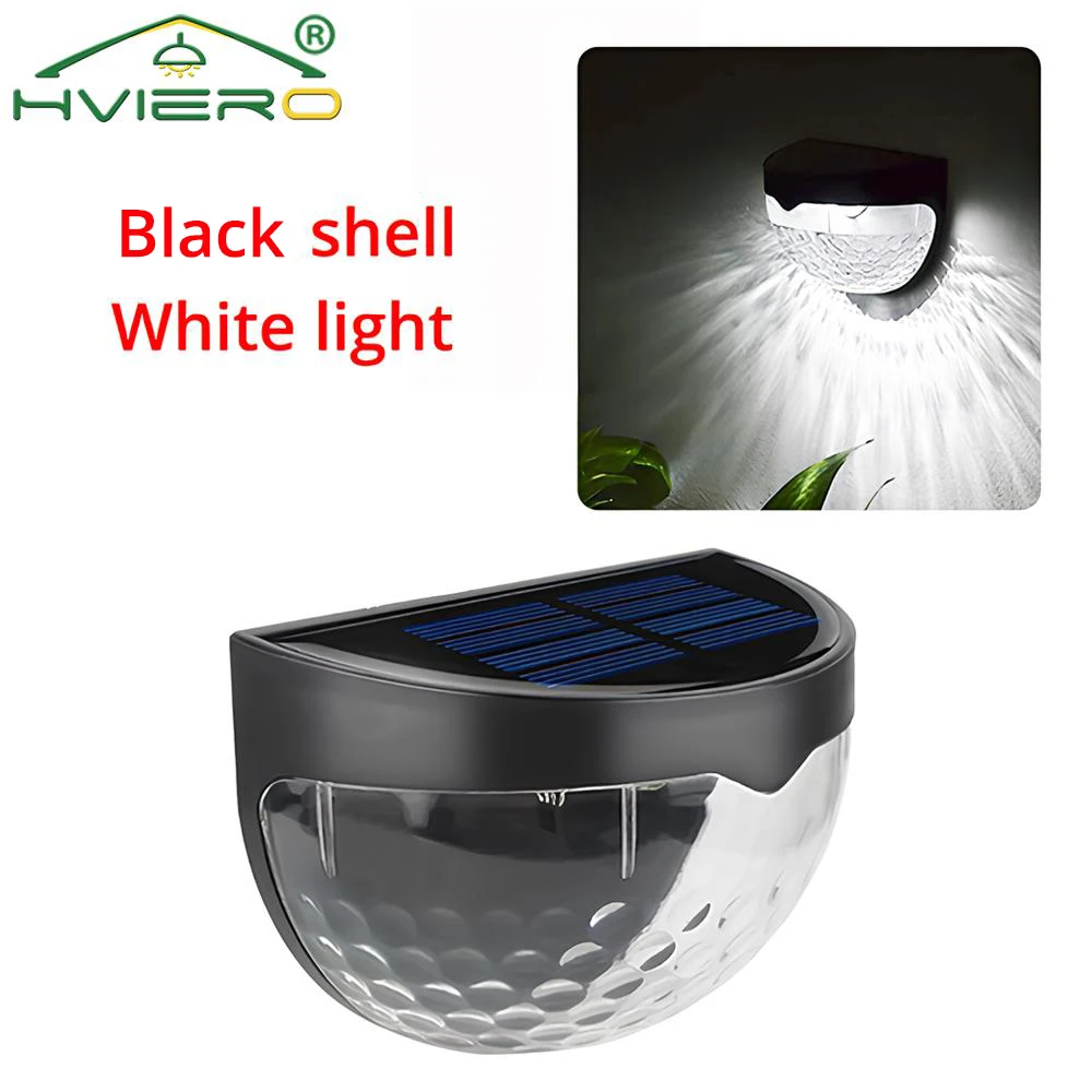 Outdoor Wall Lamp Solar Hedge Light 6LED Half Round Ladder Courtyard Garden Induction IP65 Waterproof Decoration Lighting Bright