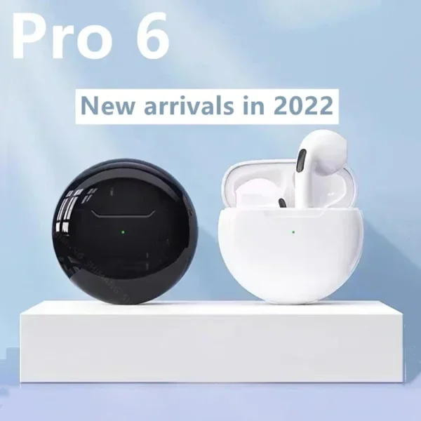 Pro 6 TWS Wireless Headphones with Mic Fone Bluetooth Earphones Sport Earbuds Running Pro6 Headset for Apple IPhone Xiaomi