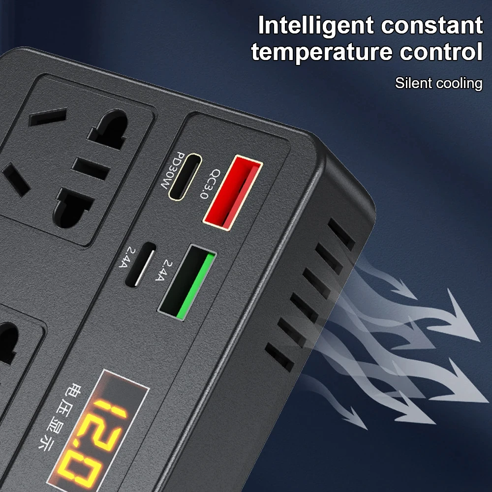 Car mounted power inverter 12v24v to 220v multifunctional conversion suitable for small and large trucks